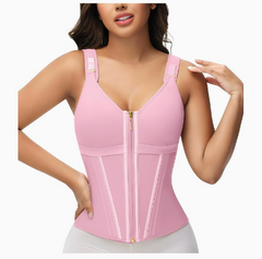 Mesh Waist Slimming; Three-Breasted Shapewear Corset
