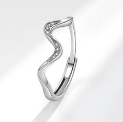 Water Wave Silver Ring