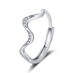 Water Wave Silver Ring