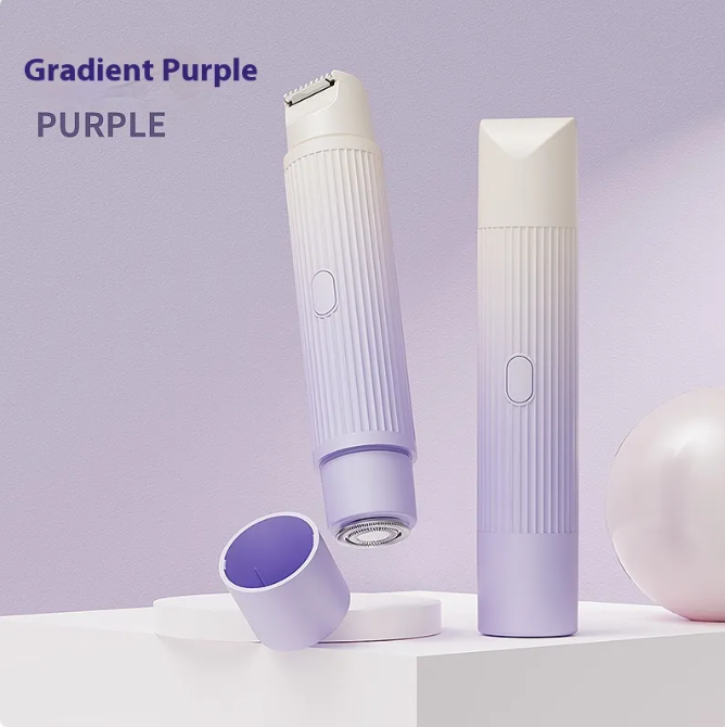 Dual-Head Electric Shaver, Painless Women's Epilator Bikini Hair Removal Device Automatic Hair Trimmer Underarm Facial Lips Leg