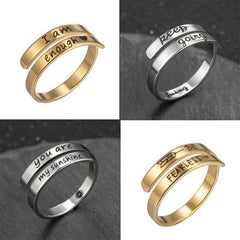 Retro Stainless Steel Double Ring
