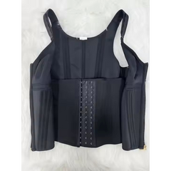Mesh Waist Slimming; Three-Breasted Shapewear Corset