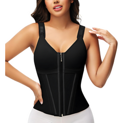 Mesh Waist Slimming; Three-Breasted Shapewear Corset